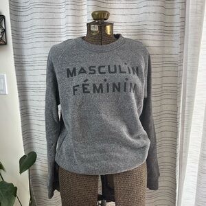Clare V Gray Sweatshirt Masculin Féminin